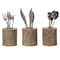 Vintiquewise Rustic Wooden Round Handcrafted Holder Organizer for Flatware Utensil and Supplies, PK 3 QI004046.3 - alternate 4